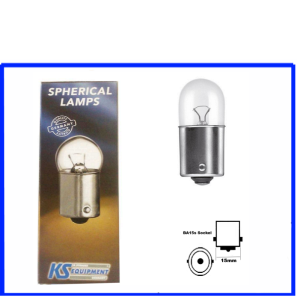 KS Equipment Kugellampe 24 Volt 10 Watt R10W BA15s