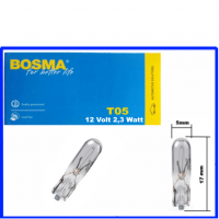 Bosma Glassockellampe  12 Volt 2,3 Watt T5