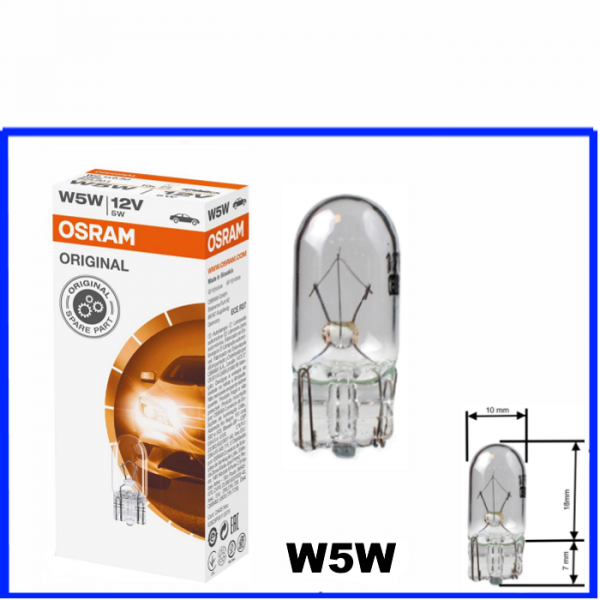 Hoalte Glassockellampe amber 12V 5W WY5W W2,1x9,5d