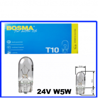 Bosma Glassockellampe 24 Volt 5 Watt W5W T10 W2,1x9,5d