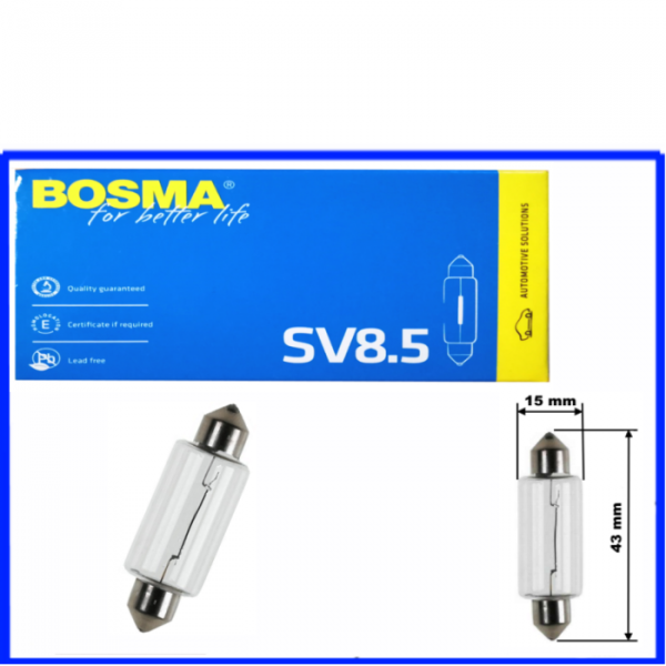 Bosma Soffitte 12 Volt 21 Watt C21W SV8,5-8 15x43 mm