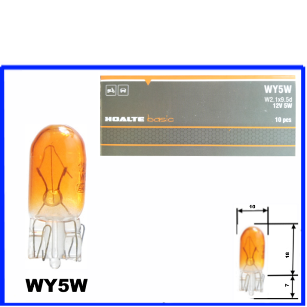 WY5W W2.1x9.5d T10 12V 5W Amber Orange KFZ Lampe Blinker - Glühlampen