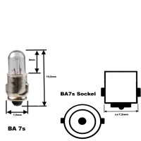 10 Stück Bosma Kugellampe 6 Volt 1,2 Watt BA7s