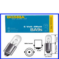 Bosma Kugellampe 6 Volt 4 Watt BA9s T4W