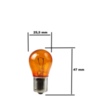 10 Stück M Tech Kugellampe 24 Volt 21 Watt PY21W BAU15s amber orange